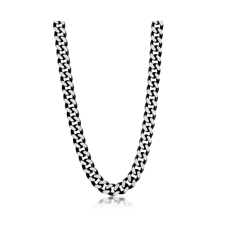 Metallo Stainless Steel Cuban Chain Necklace