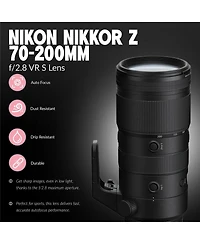 Nikon Z 6II Mirrorless Digital Camera with Nikkor Z 70-200mm f/2.8 Vr S Lens, Bundle with 64GB Uhs-i Memory Card, Shoulder Bag, 77mm Filter Kit, Scree