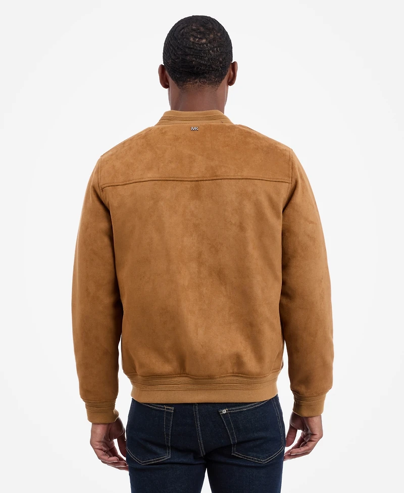 Michael Kors Men's Faux Suede Bomber Jacket