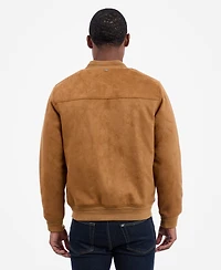 Michael Kors Men's Faux Suede Bomber Jacket