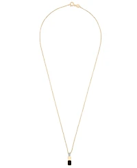 Macy's 2-Pc. Onyx (1-1/8 ct. t.w.) & Diamond (1/20 ct. t.w.) Earrings and Pendant Necklace Set in 14k Gold-Plated Over Sterling Silver