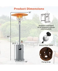 Sugift 50000 Btu Propane Patio Heater with Round Table Design