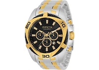 Invicta Men's Quartz Chronograph Bolt Watch, Two-Tone Stainless Steel Strap, 50mm Round Case
