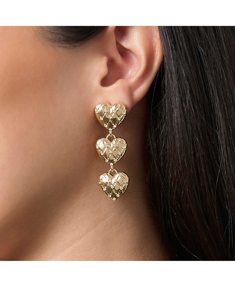 Juicy Couture Triple Heart Drop Earrings