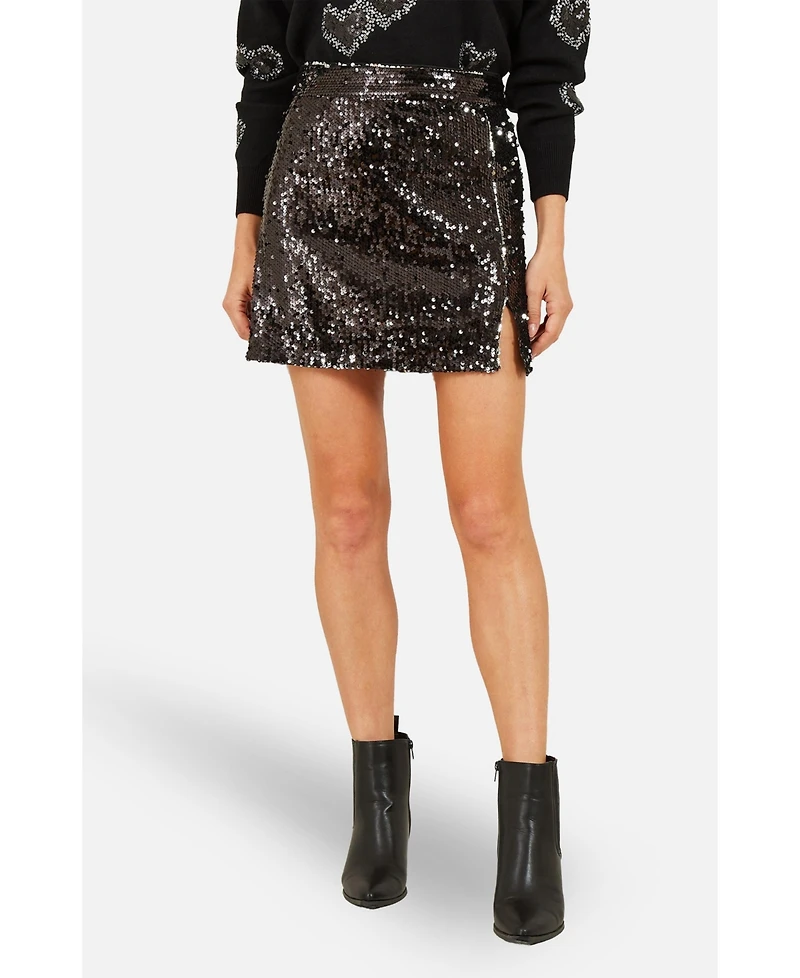 Yumi Women's Sequin Mini Skirt