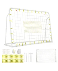 Givimo 2-in-1 Kids Soccer Rebounder and Soccer Goal with Adjustable Height