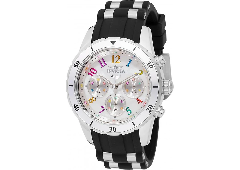 Invicta Women's Quartz Angel Watch – White Strap, Round Case Diameter 38mm