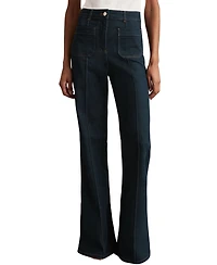 Reiss Women's Patch-Pocket Flared Jeans