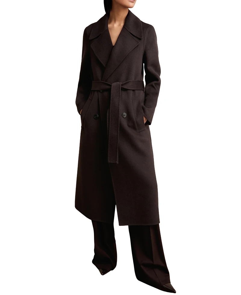 Reiss Women's Double-Breasted Blindseam Wool-Blend Coat