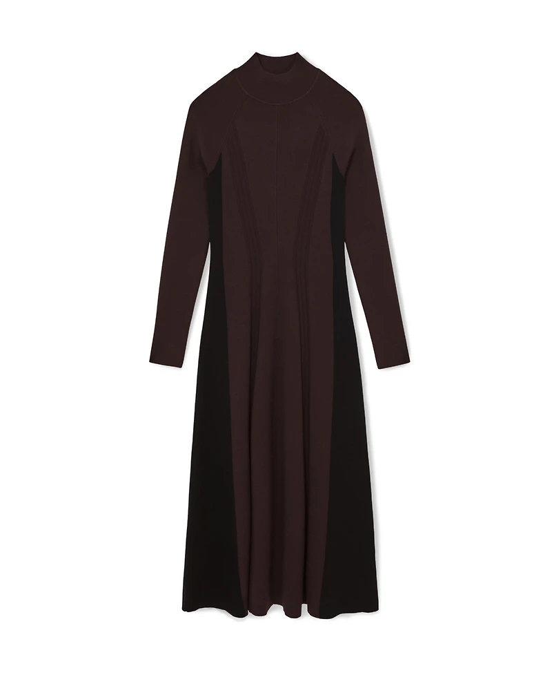 Reiss Women's Knitted Contrast-Panel Midi Dress