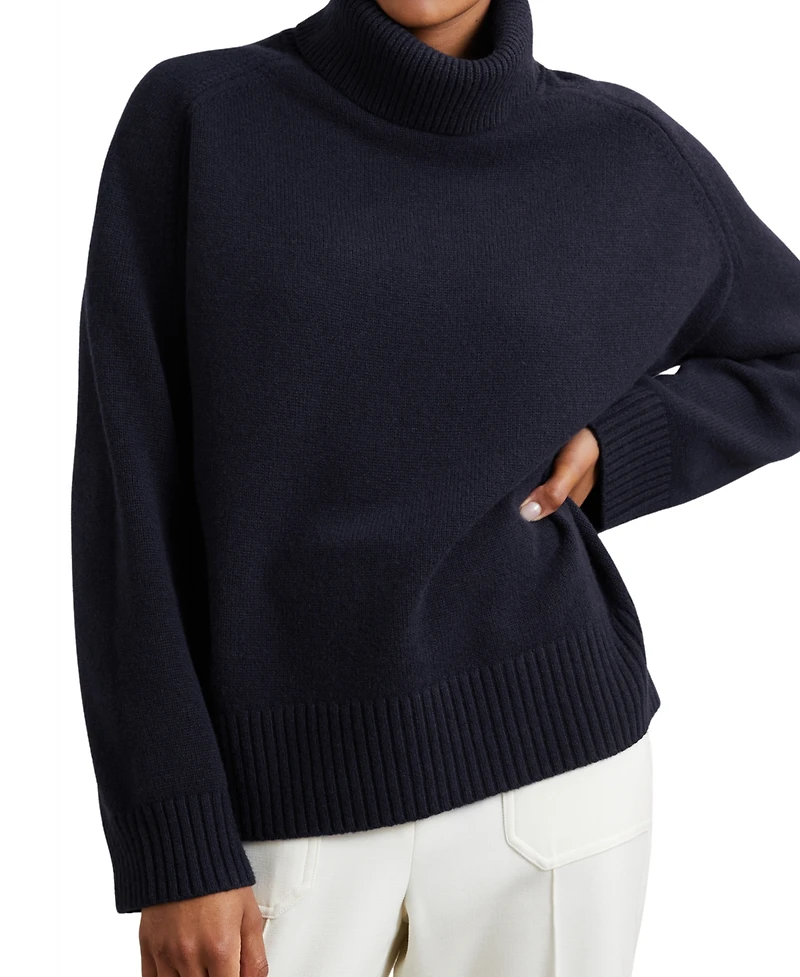 Reiss Women's Wool-Cashmere Roll-Neck Sweater