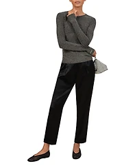 Reiss Women's Metallic-Knit Long-Sleeve Top