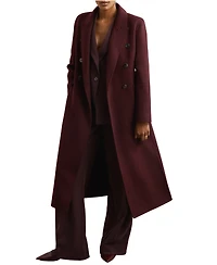Reiss Women's Double-Breasted Blindseam Wool-Blend Coat