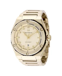 Technomarine Men's Tm-416076 Coral Quartz 3 Hand Gold Dial Watch