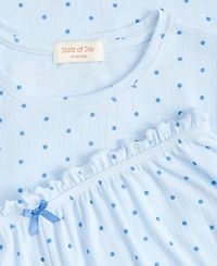 State of Day Women's Pointelle Top & Bloomer Shorts Pajamas, 2-Piece Set, Macy's Exclusive