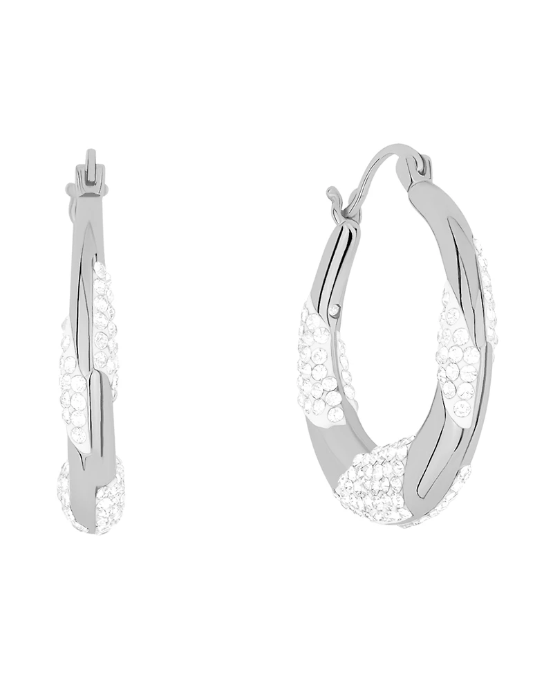 And Now This Crystal Twisted Hoop Earrings
