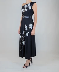 Taylor Women's Belted Off-The-Shoulder Dress