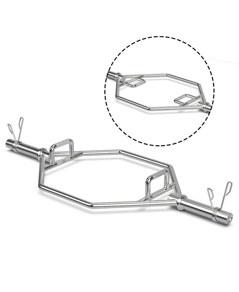 Skonyon 56 Inch Olympic Hexagon Deadlift Trap Bar with Folding Grips Powerlifting