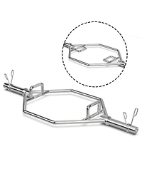 Skonyon 56 Inch Olympic Hexagon Deadlift Trap Bar with Folding Grips Powerlifting