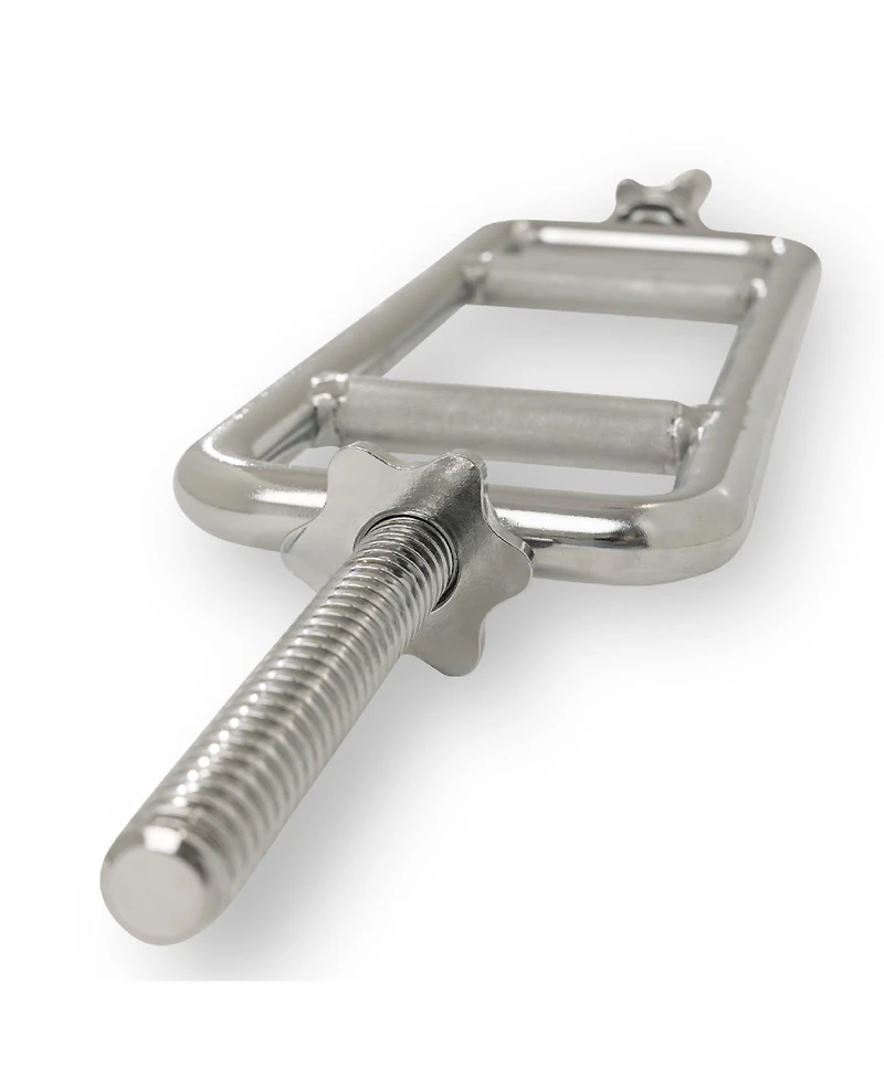 Sunny Health & Fitness 34” Threaded Chrome Tricep Bar with Star-Lock Collars