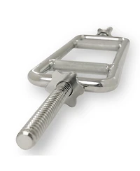 Sunny Health & Fitness 34” Threaded Chrome Tricep Bar with Star-Lock Collars