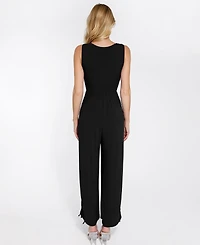 Popilush Women's Shapewear Square Neck Tummy Control Wide Leg Jumpsuit