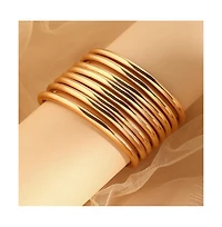 Women's The Metallic-Stack Bangle Bracelet - Old Gold