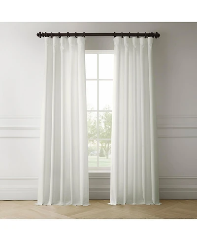 Half Price Drapes Magnolia Off White Italian Faux Linen Room Darkening Curtain