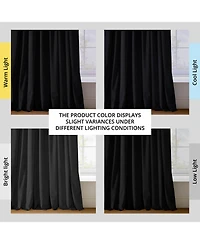 Half Price Drapes Black Signature Extra Wide Velvet Blackout Curtain