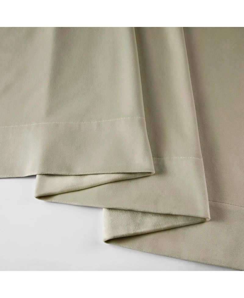 Half Price Drapes Cool Beige Signature Extra Wide Velvet Blackout Curtain