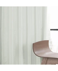 Half Price Drapes Eggshell Faux Silk Taffeta Blackout Curtain