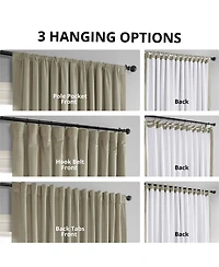 Half Price Drapes Cool Beige Signature Extra Wide Velvet Blackout Curtain