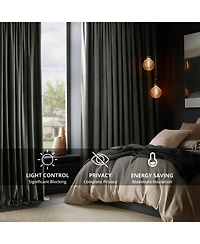 Half Price Drapes Silver Grey Signature Velvet Blackout Curtain