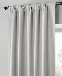 Half Price Drapes Boho Chic Faux Linen Blackout Curtain Pair (2 Panels