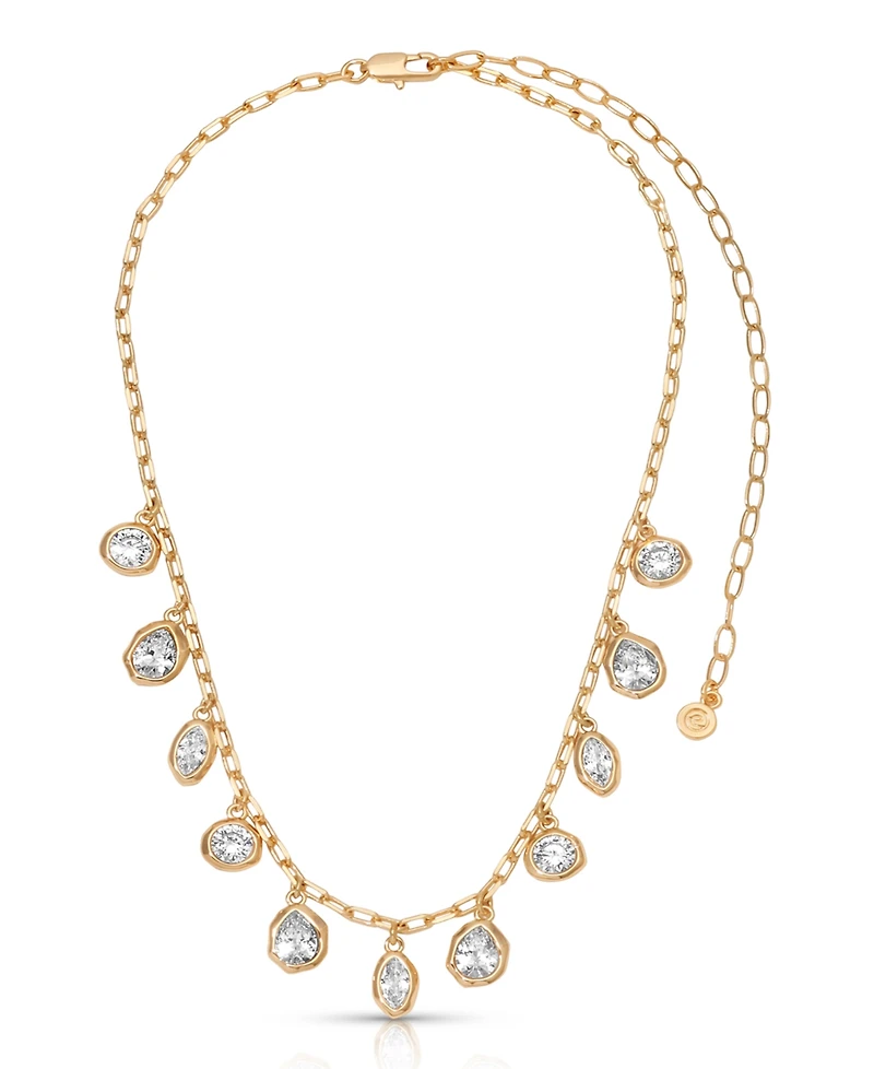 Ettika Gold Plated Liquid Crystal Charm Necklace