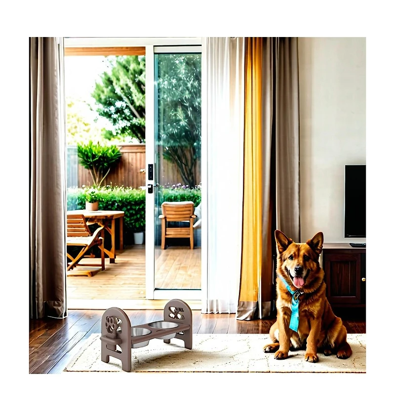 Aostirmotor Conscious Pet Feeder Repurposed Poly Lumber Adjustable Height for On-the-Go Meals