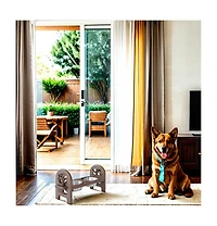 Aostirmotor Conscious Pet Feeder Repurposed Poly Lumber Adjustable Height for On-the-Go Meals