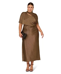 Adrianna Plus Mock Neck Maxi Dress