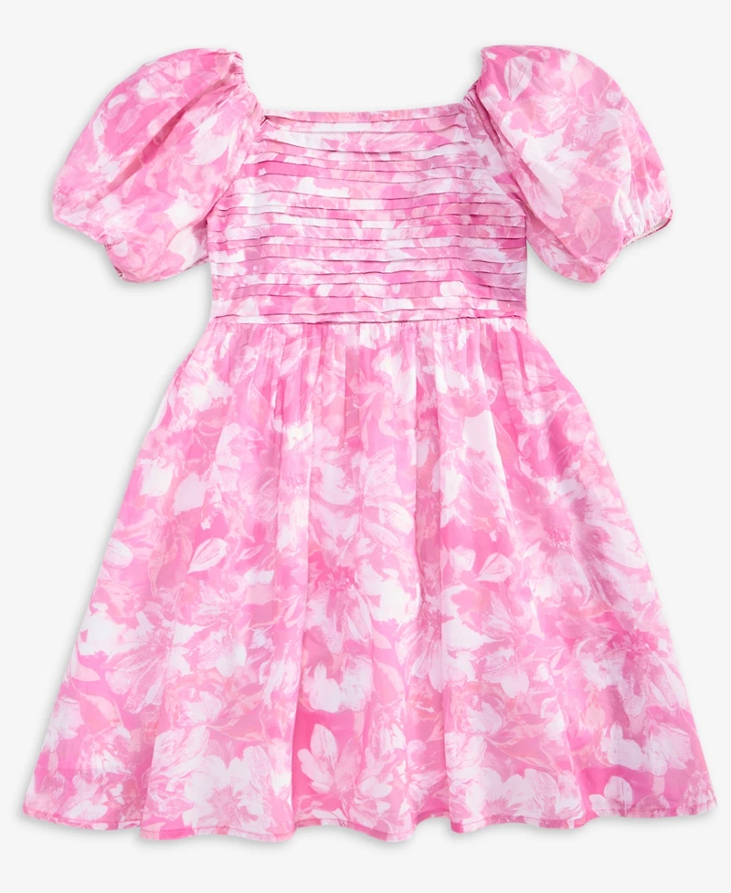 abercrombie kids Girls' Square Neck Puff Sleeve Dress