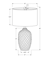 Monarch Specialties Lighting 25" Ceramic Table Lamp