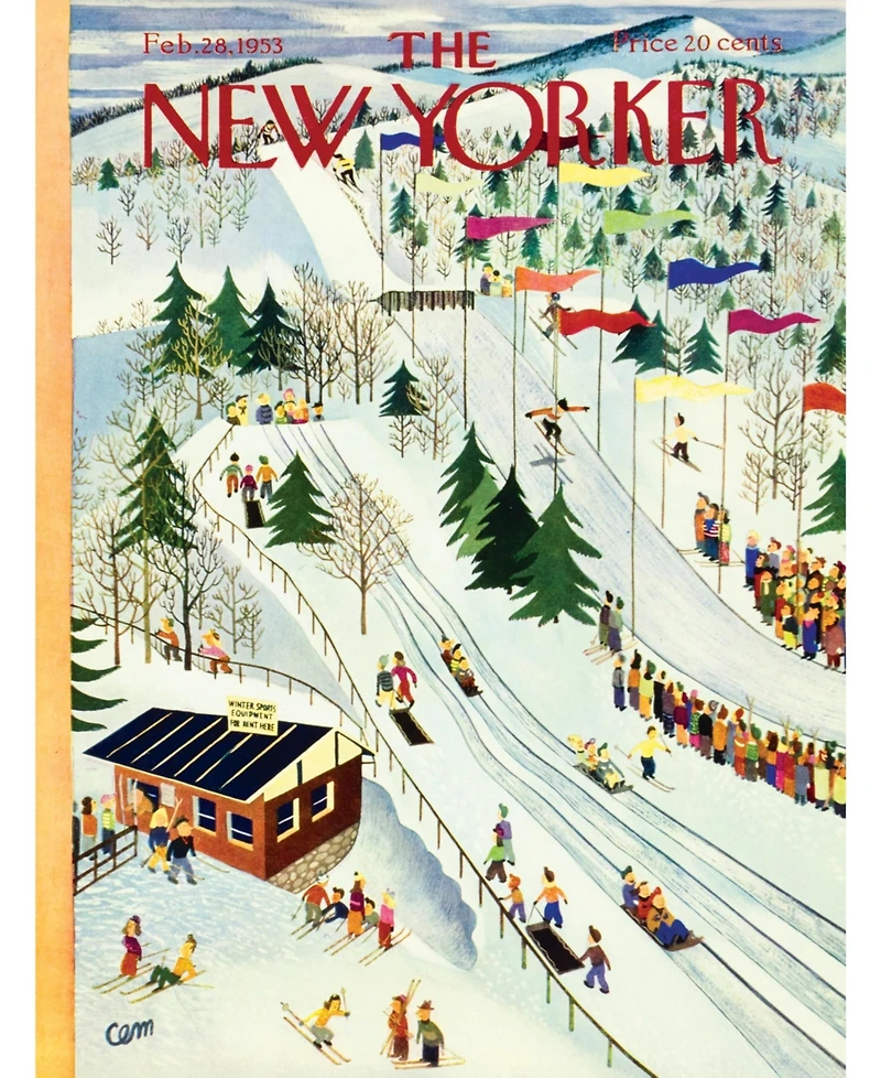 New York Puzzle Company Sledding and Skiing 1000 Piece Puzzle