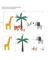 Bedtime Originals Lollipop Jungle Colorful Safari Themed Wall Decals/Stickers