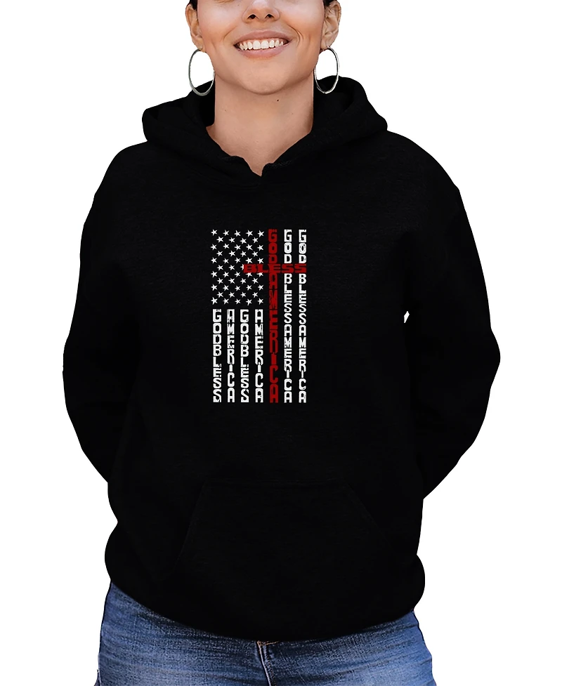 La Pop Art Women's Cross Flag Word Long Sleeve Sweatshirt