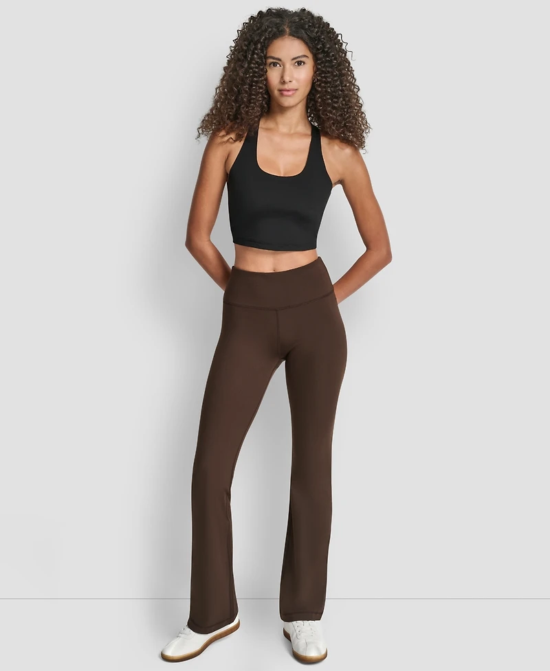 Dkny Women's Balance Compression High-Waist Flared Leggings