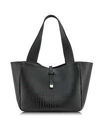 GiGi New York Mercer Embossed Croc Leather Tote Bag