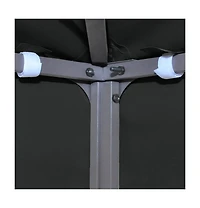 vidaXL 2-Tier Gazebo Top Cover 1 oz/ft² 9.8'x9.8' Black