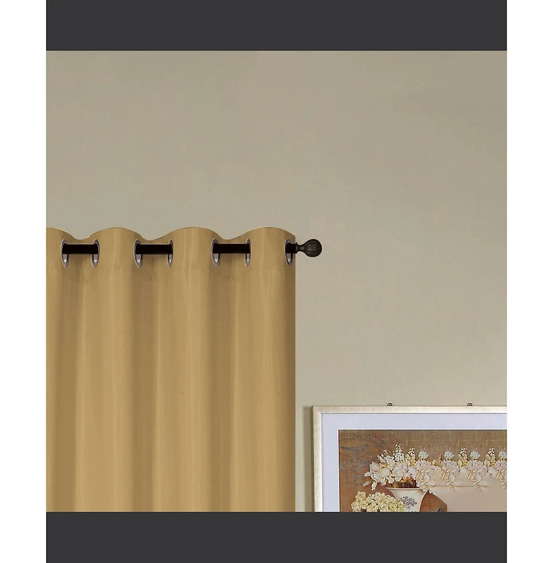 Rt Designers Collection Kennedy Grommet Curtain Panel 54" x Gold