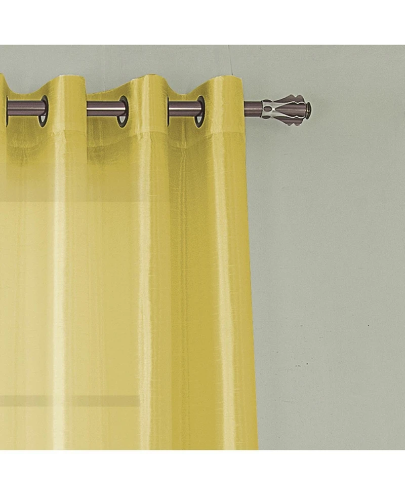 Rt Designer Collection Nancy Grommet Luxurious Modern Design Curtain Panel 54" x 95" Neon Yellow