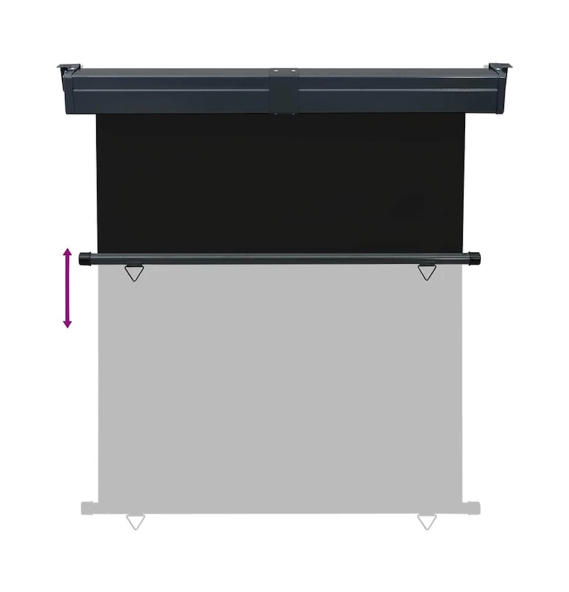 48436 Balcony Side Awning 68.9"x98.4" Black