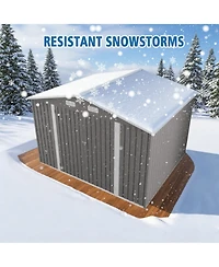 Streamdale 10x8 Ft Metal Outdoor Storage Shed - Gray